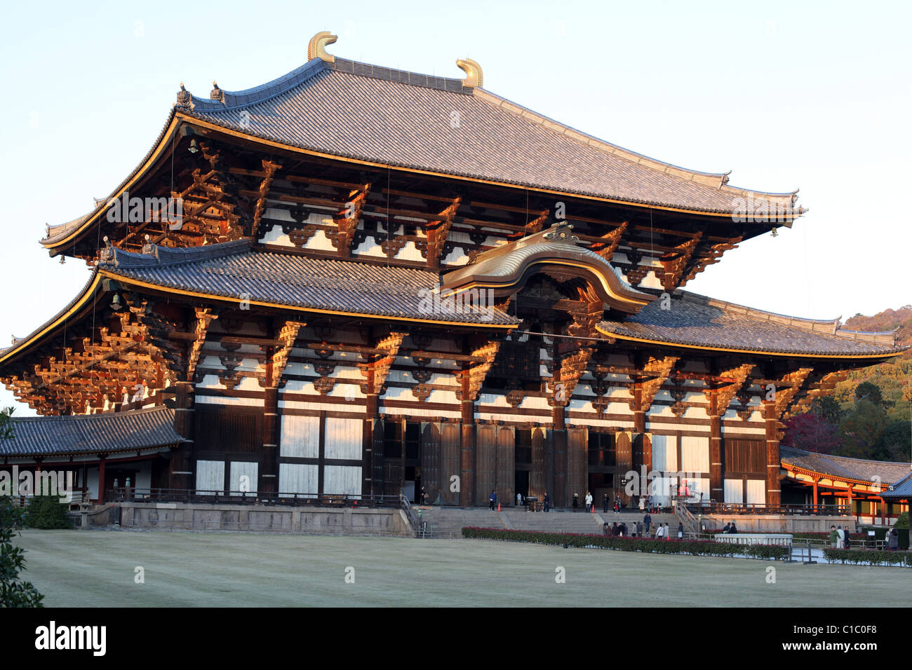 Grande Buddha Hall, Daibutsu-Den, Todai Ji, Nara, Honshu, Giappone. Foto Stock