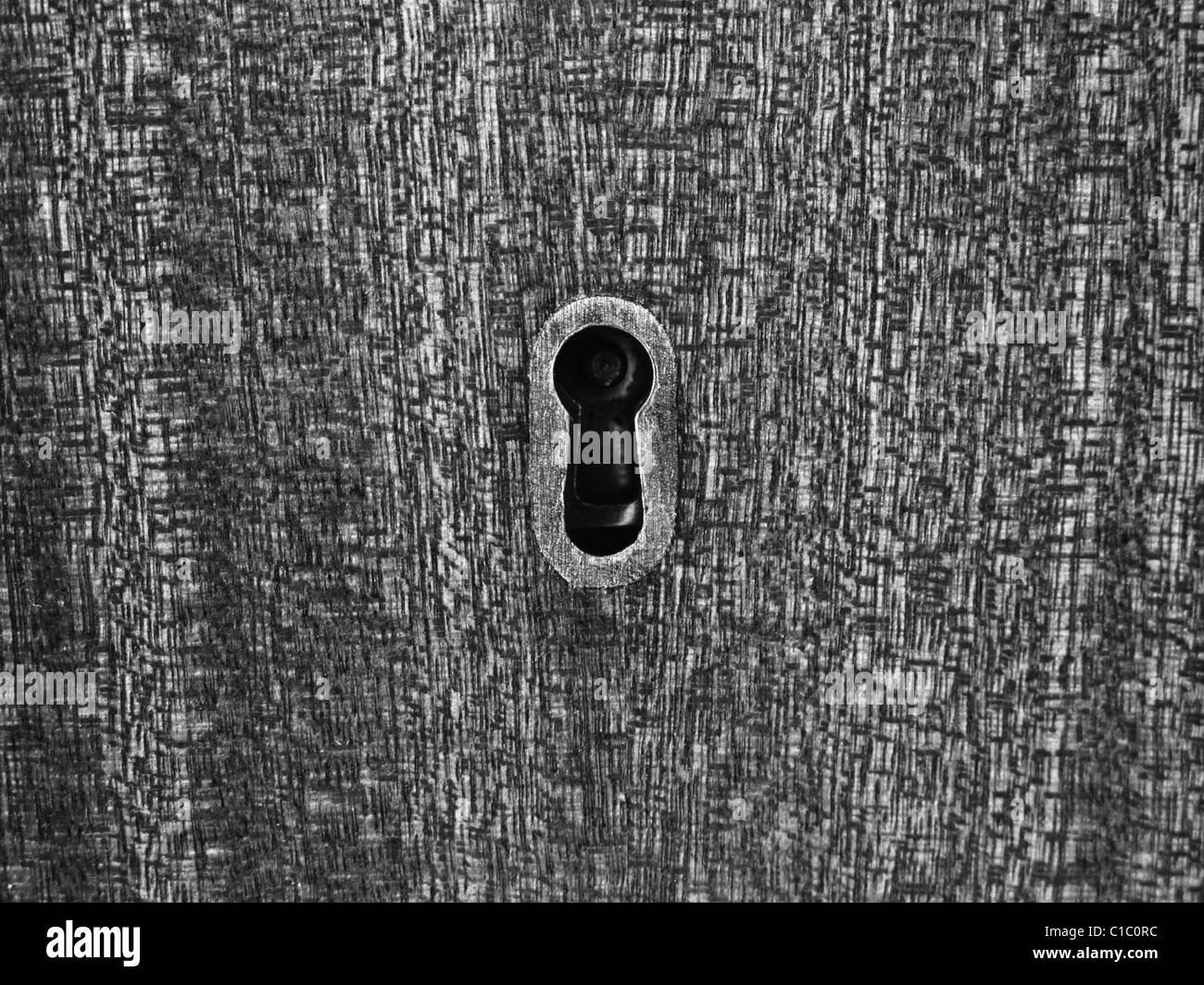 Toppa di chiave su un arredamento antico. Foto Stock