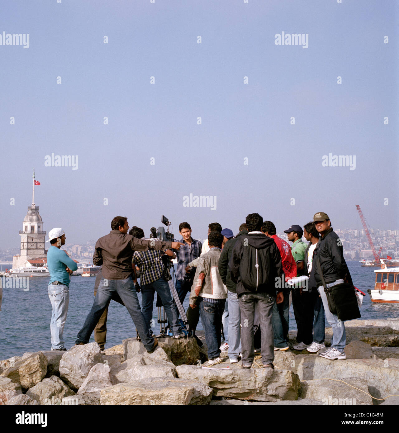 Fotografia documentaria - un film di Bollywood insieme ad Istanbul in Turchia in Medio Oriente asiatico. Foto Stock