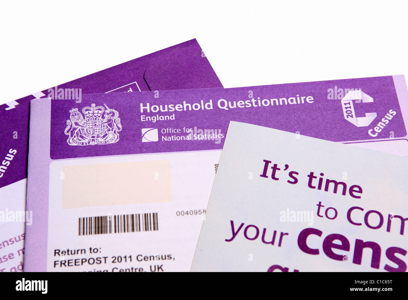Regno Unito 2011 forma di censimento questionario Foto Stock