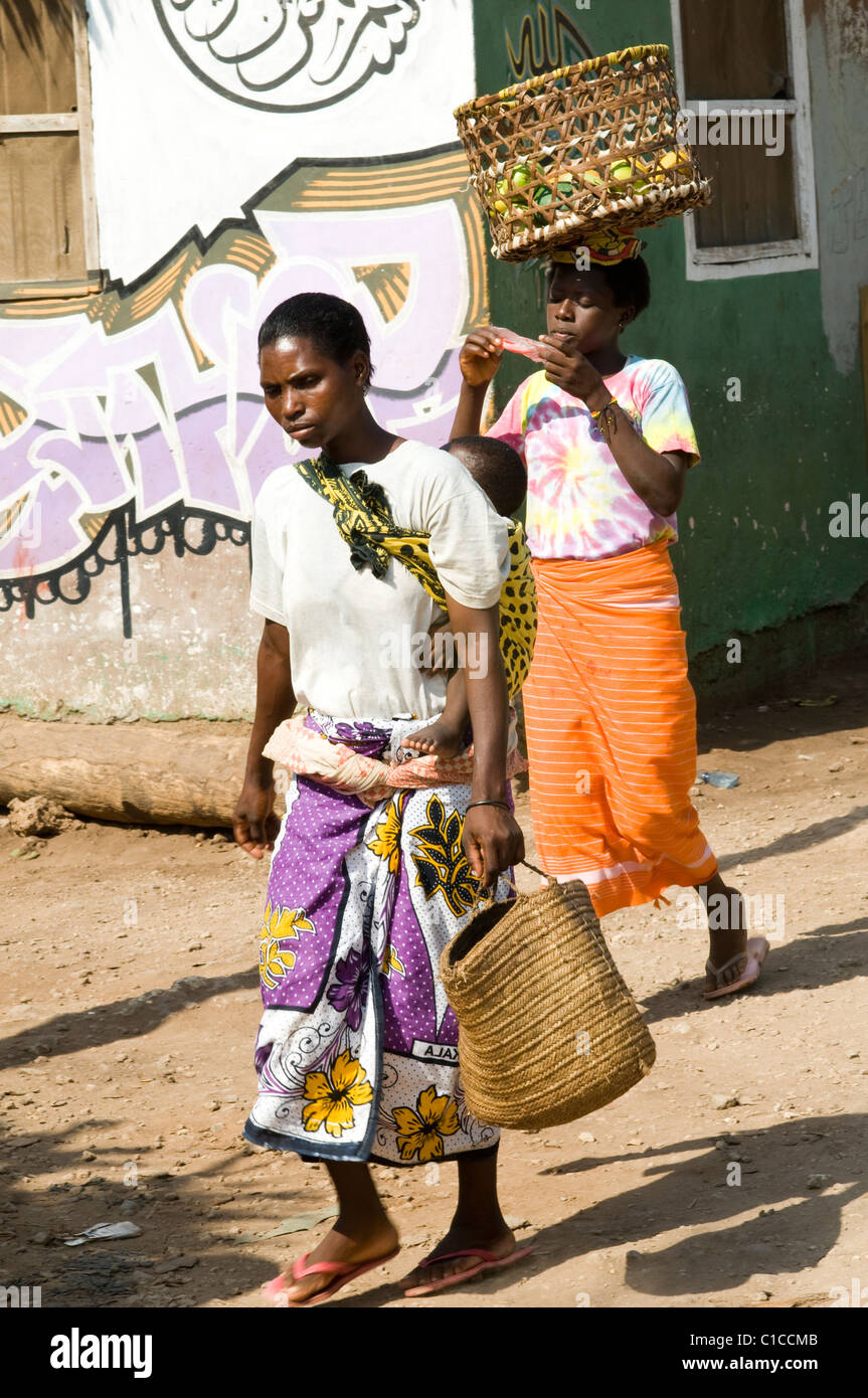 Old Stone Town scena, Malindi in Kenya Foto Stock