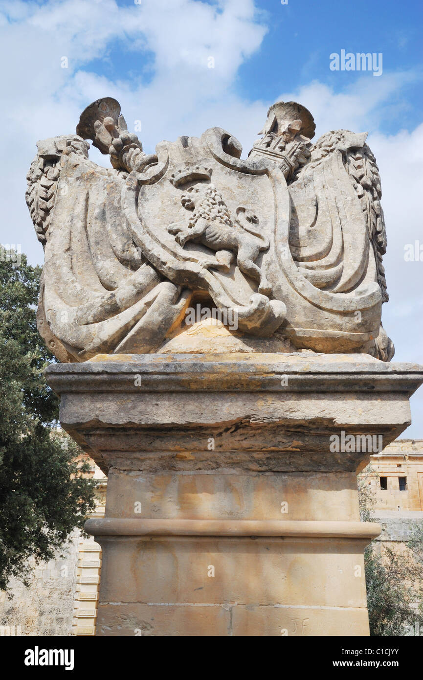 Stemma - Gate - Mdina, Malta Foto Stock