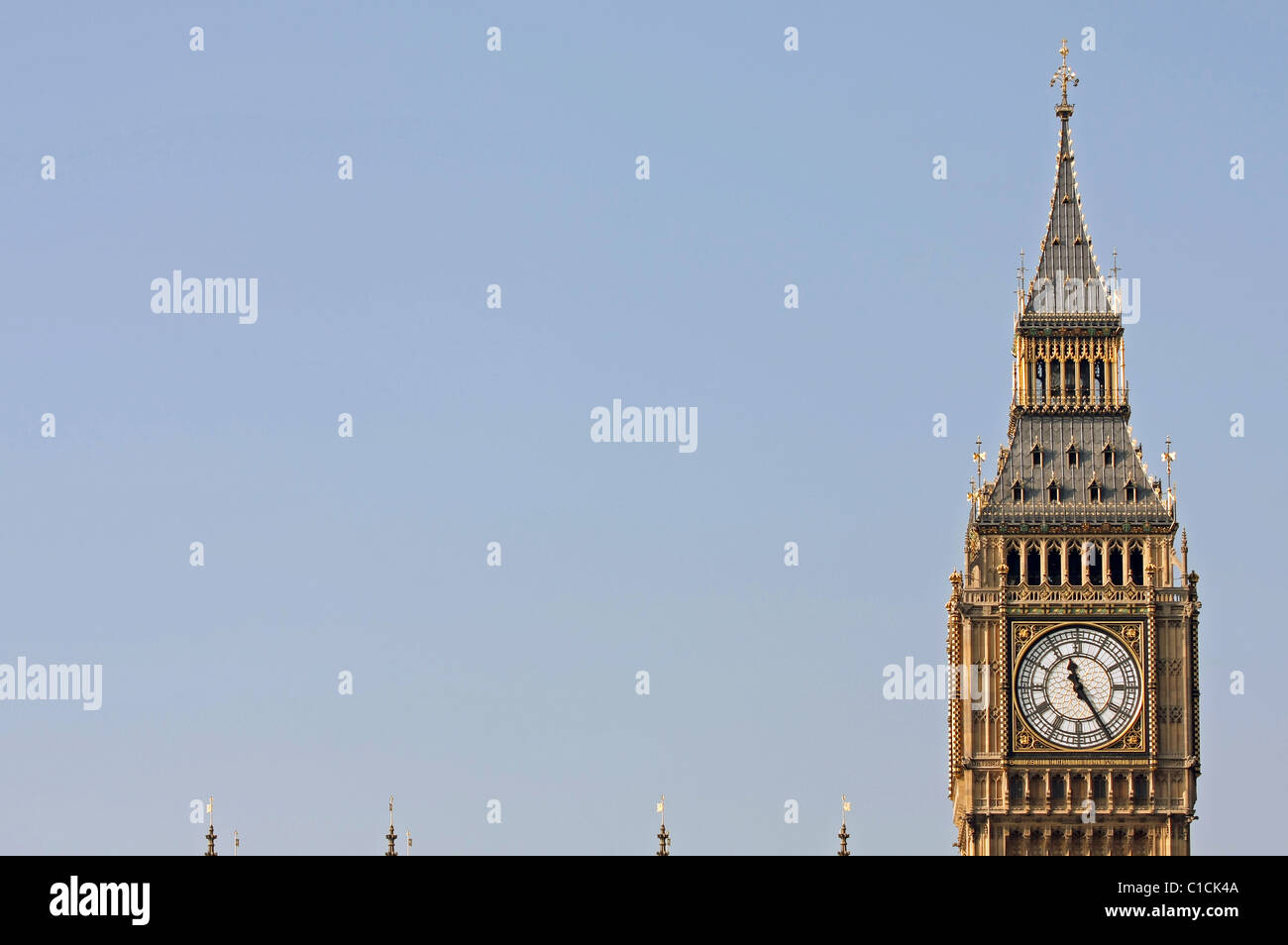 Una vista di una parte del case del Parlamento, compreso il Big Ben Foto Stock