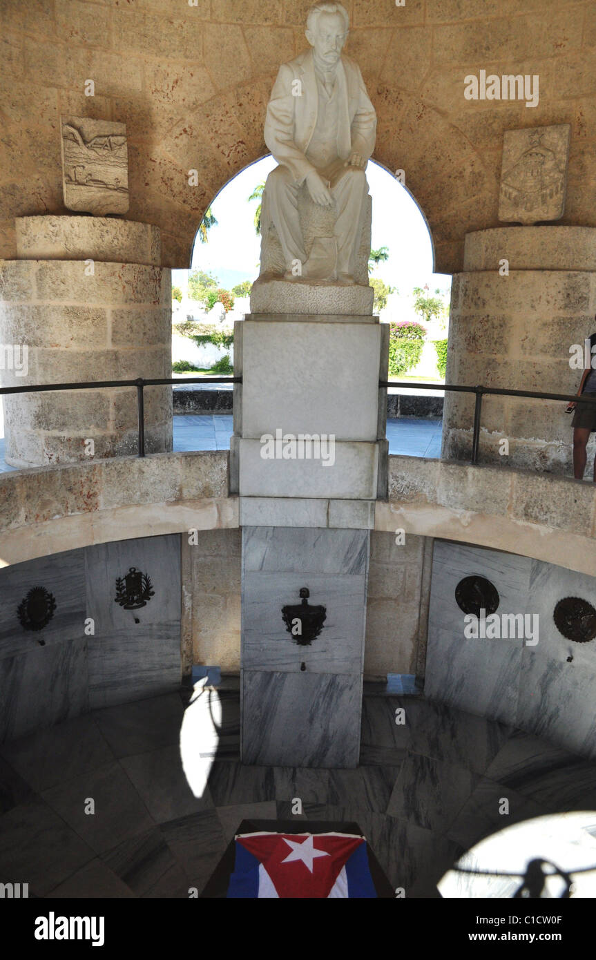 Santiago de Cuba. il cimitero di Santa Ifigenia, monumento a Jose Marti Foto Stock