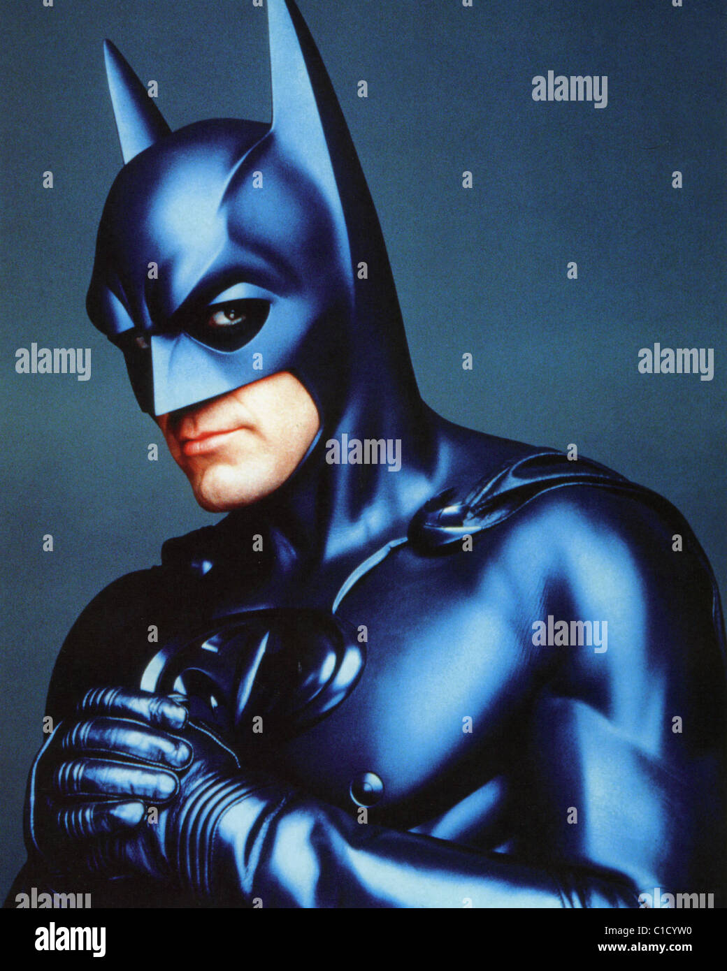 BATMAN E ROBIN 1997 Warner Bros/DC Comics film con George Clooney come Batman Foto Stock