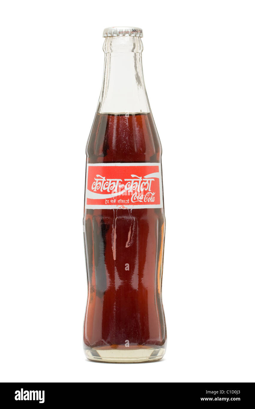 Nepalese Bottiglia di Coca Cola Foto Stock