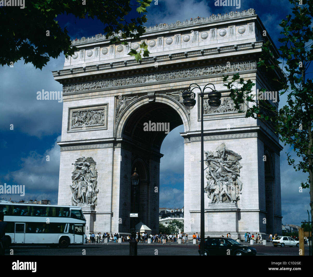 Parigi Francia Arc de Triomphe (Arco di Trionfo de l' Etoile) Foto Stock