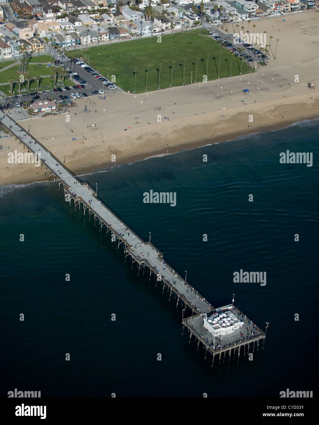 Fotografia aerea di Newport Beach in California pier Foto Stock