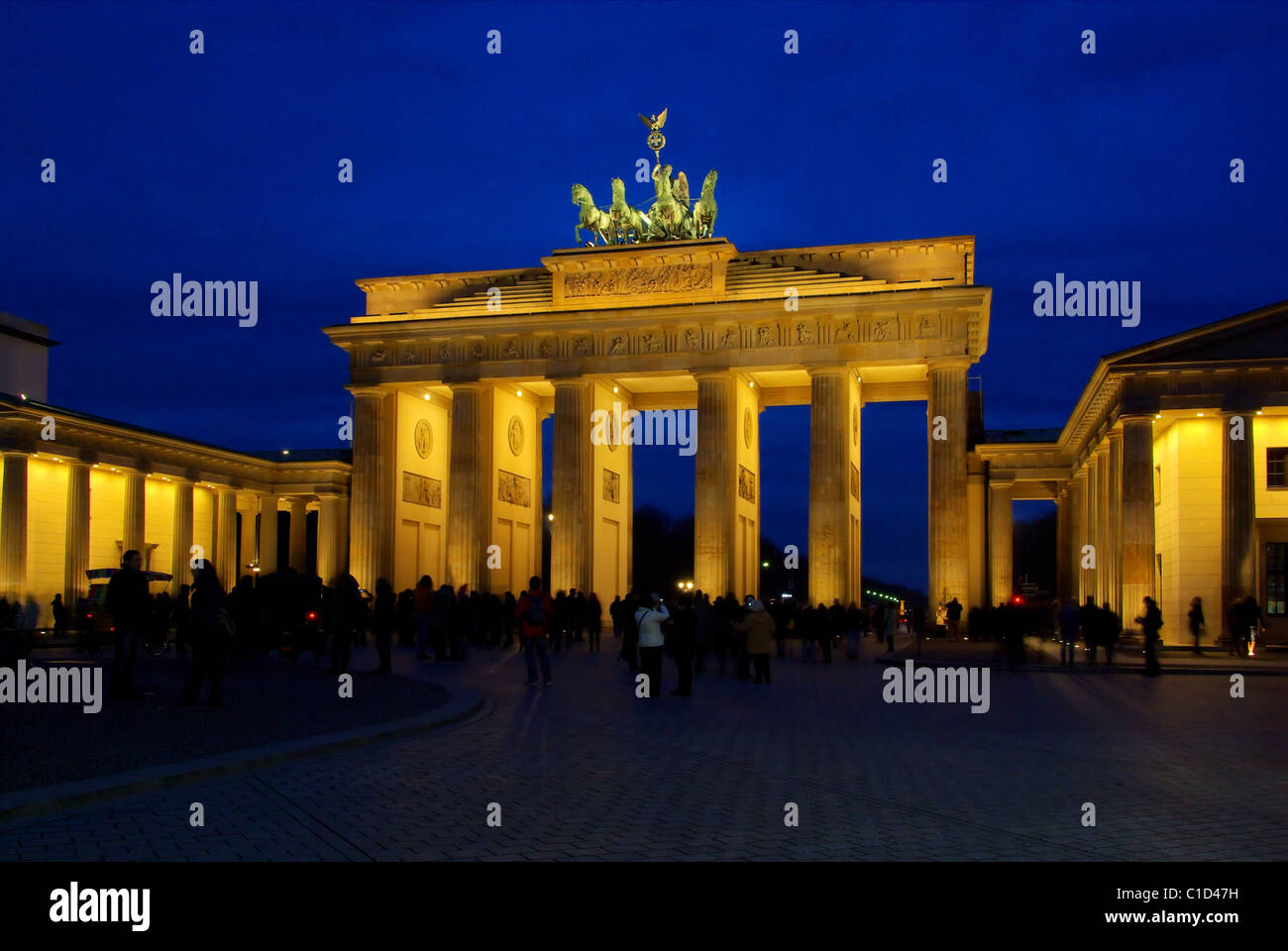 Berlin Brandenburger Tor Nacht - Berlin Brandenburg Gate notte 01 Foto Stock