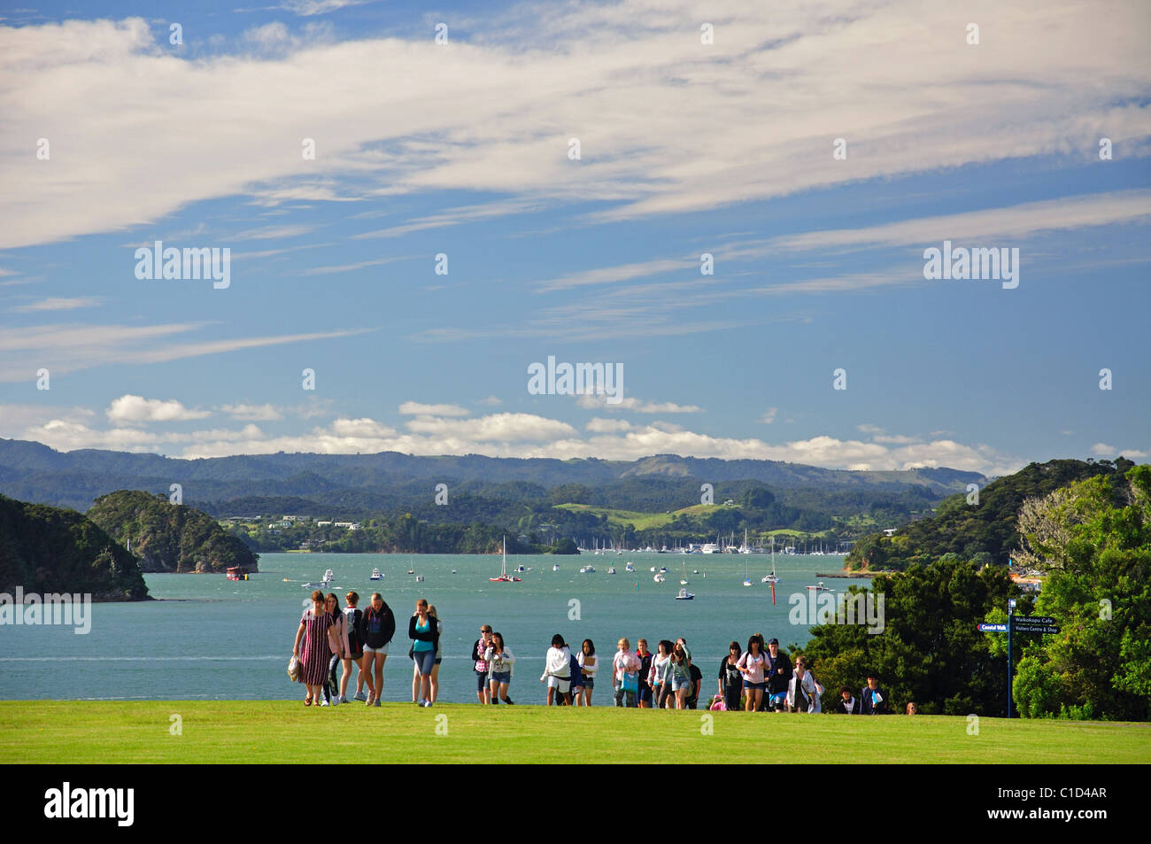Waitangi Treaty Grounds, Waitangi, Baia delle Isole, regione di Northland, Isola del nord, Nuova Zelanda Foto Stock