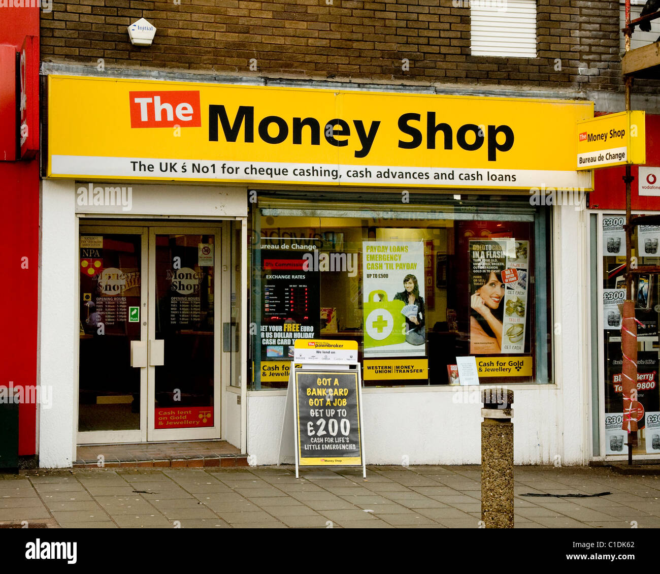 Il denaro Shop Greenock per Forex, prestiti e anticipi di cassa e No.1 per controllare incassare. Foto Stock