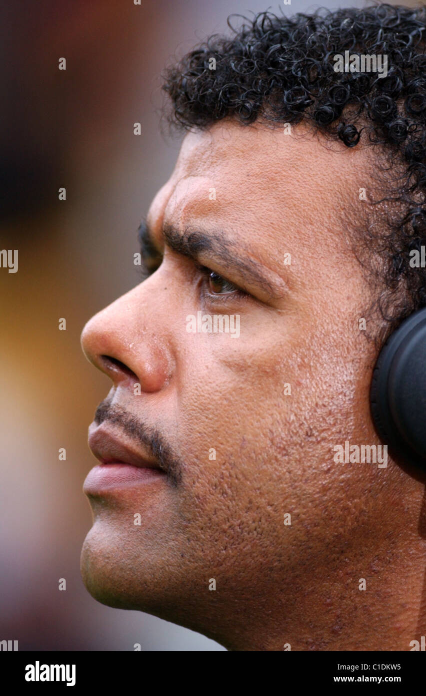 Chris Kamara Sky commentatore sportivo Foto Stock