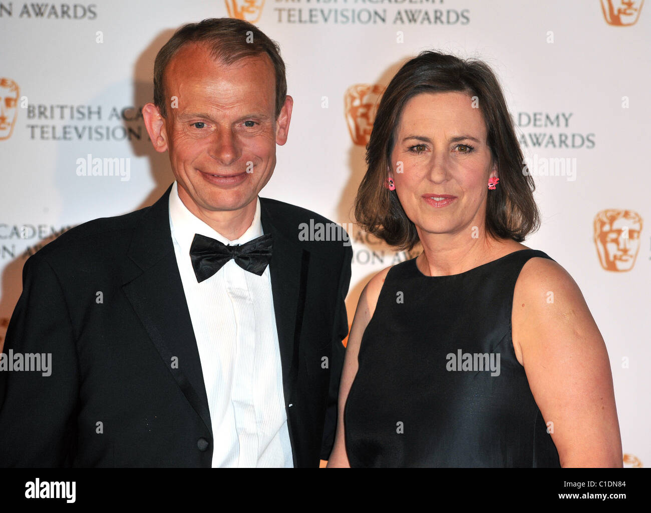 Andrew Marr e Kirsty Wark British Academy Awards di televisione (BAFTAS) presso la Royal Festival Hall - Sala stampa. Londra, Foto Stock