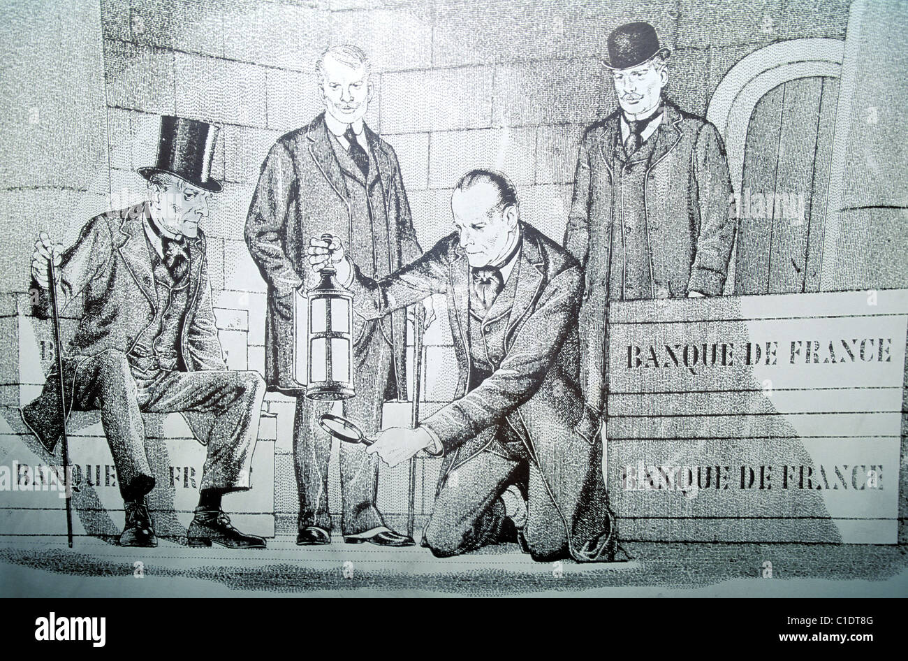 Regno Unito, Londra, Sherlock Holmes, piastra in una stazione della metropolitana Foto Stock