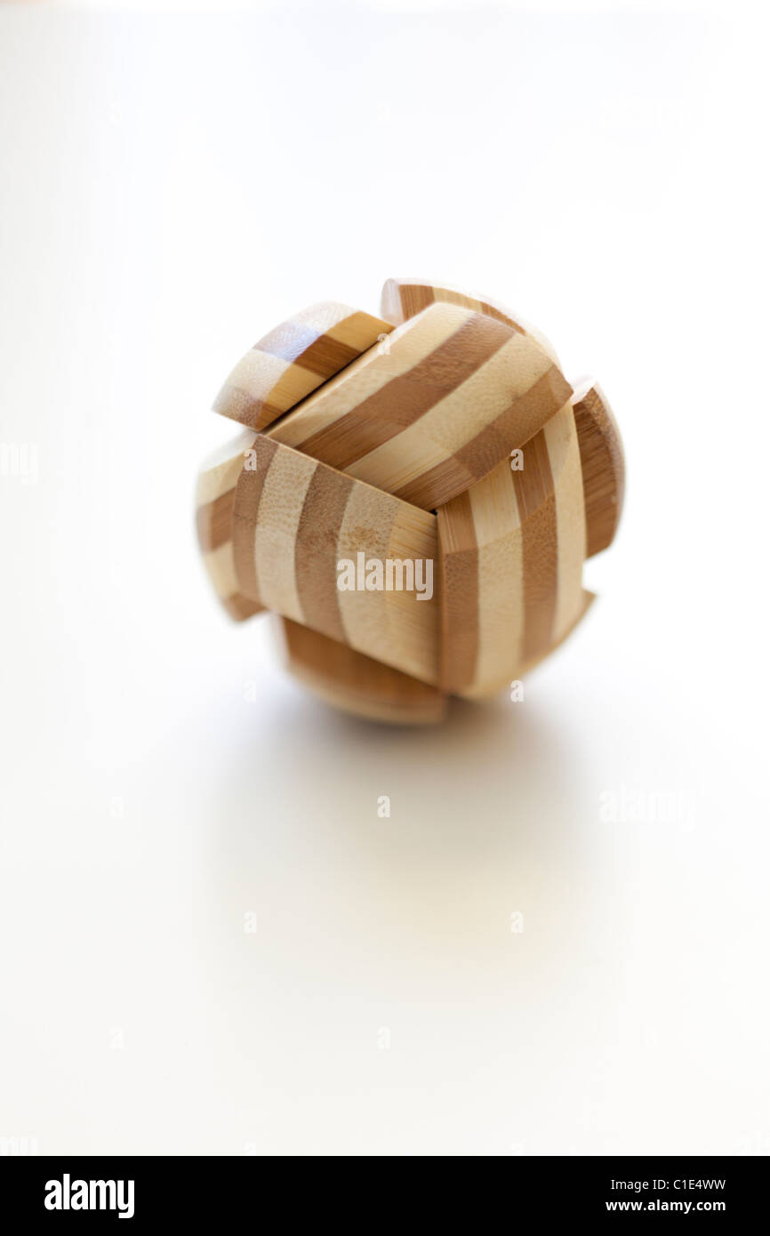 Legno rotondo math puzzle toy Foto Stock