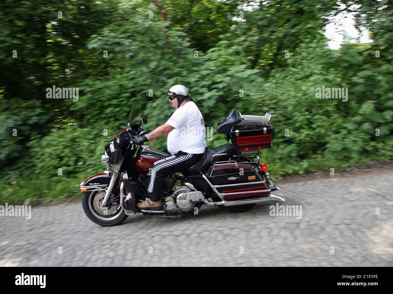 Gli stati di nomadi Bohemia Moto Club, Marianske Lazne Repubblica Ceca Foto Stock