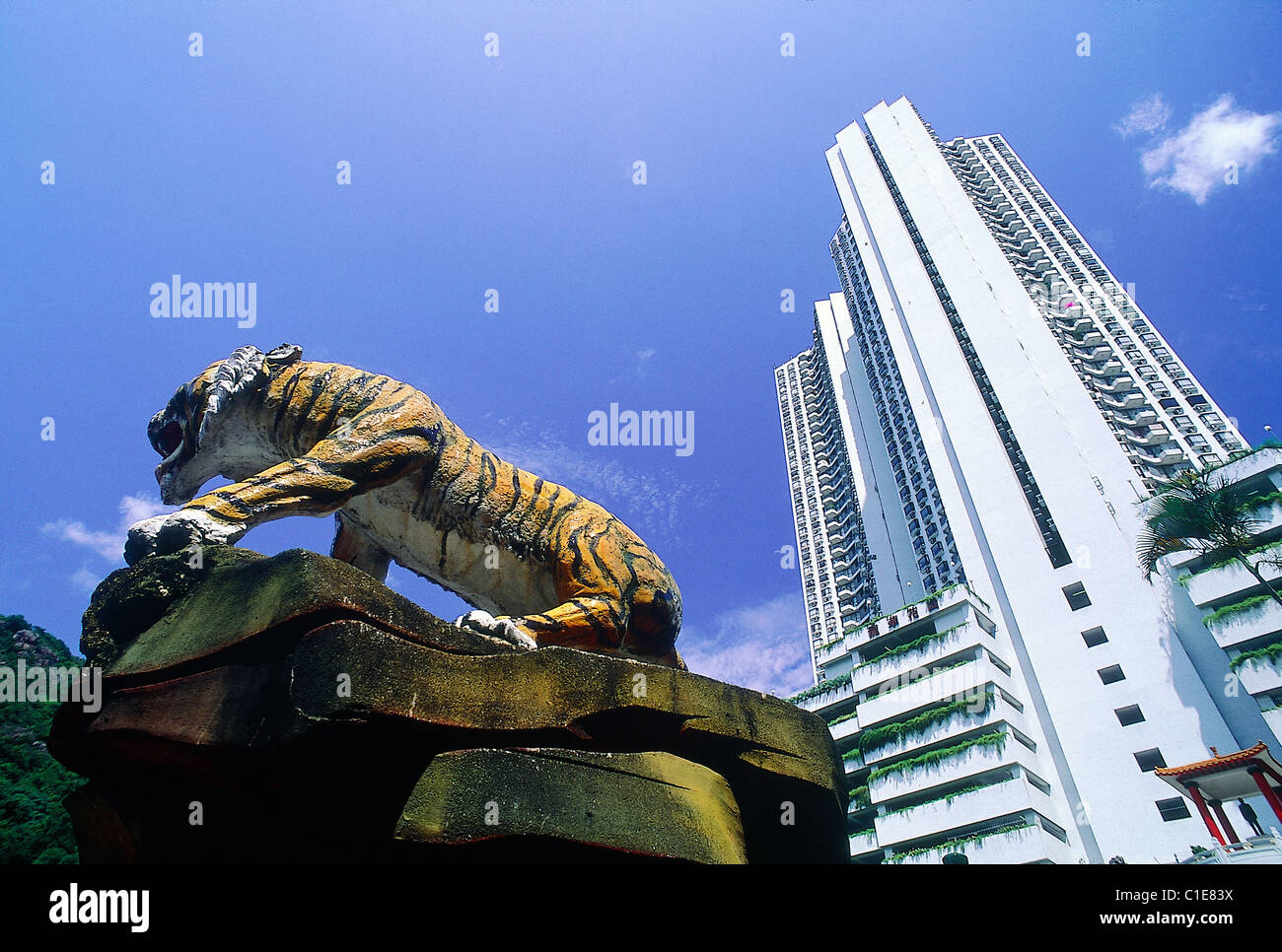 Cina, Hong Kong city, ingresso del balsamo di tigre Giardino Foto Stock