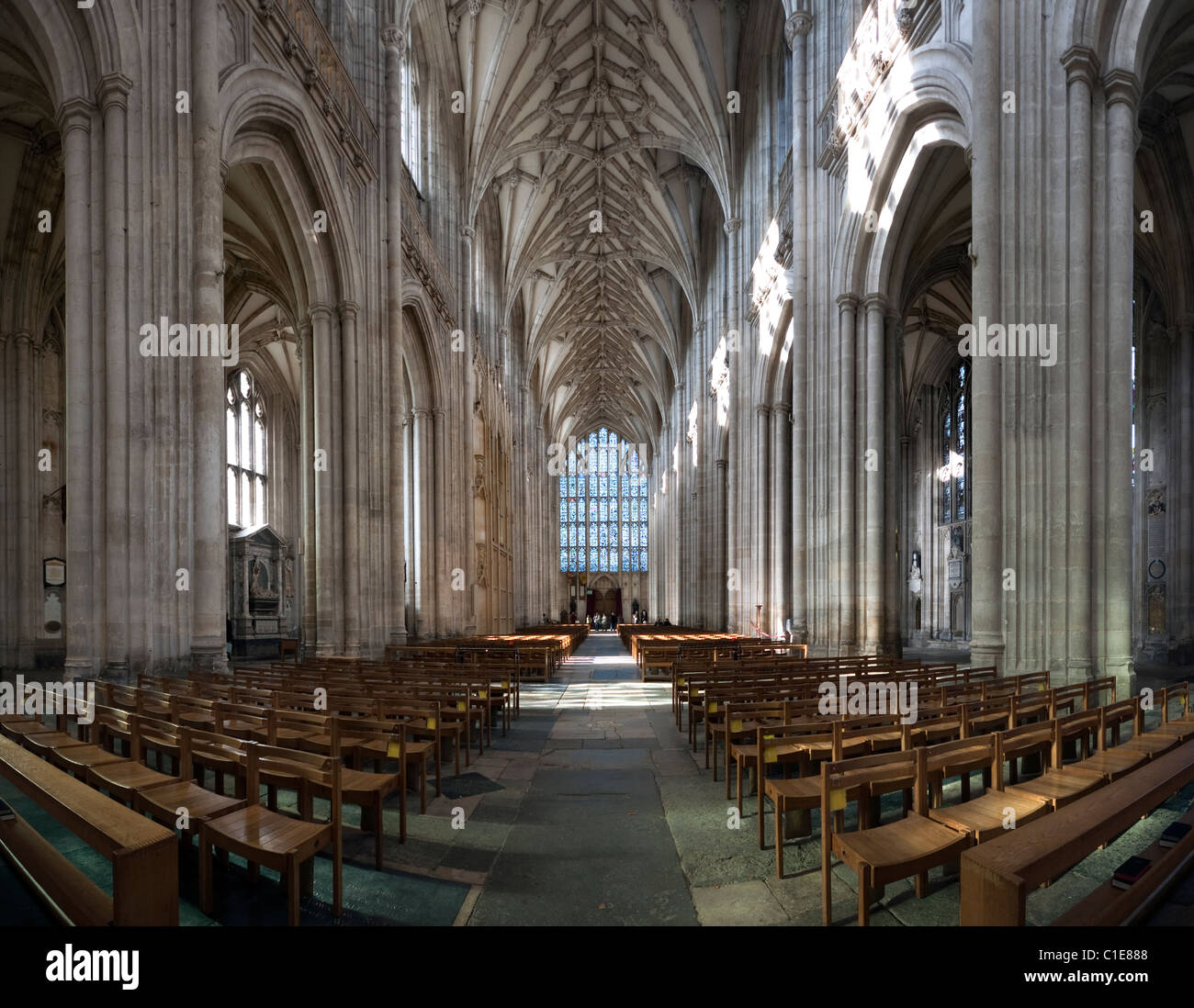 Interni Panoramica Della Cattedrale Di Winchester Foto Stock Alamy