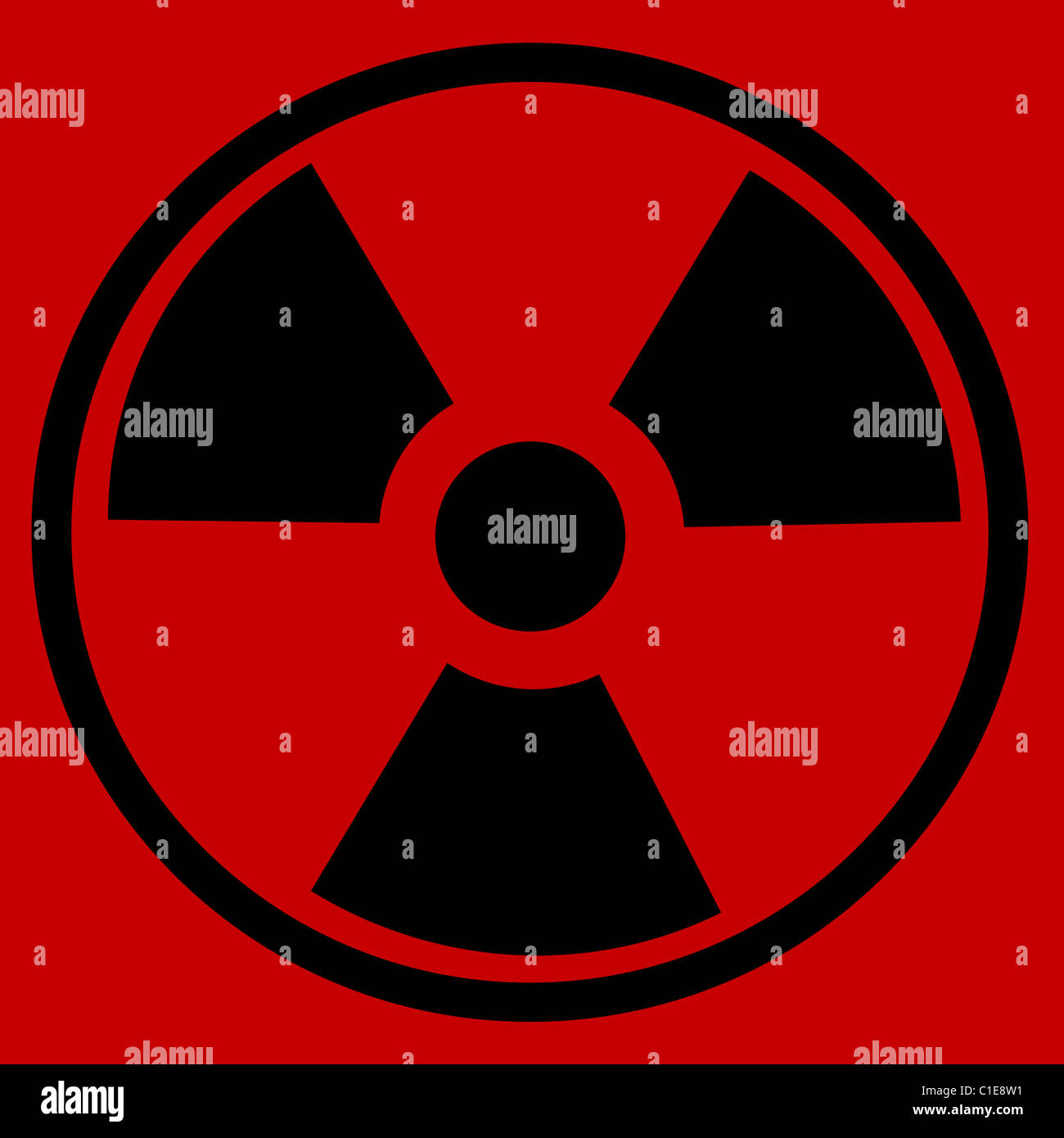 Round di radiazione segno di avvertimento Foto Stock