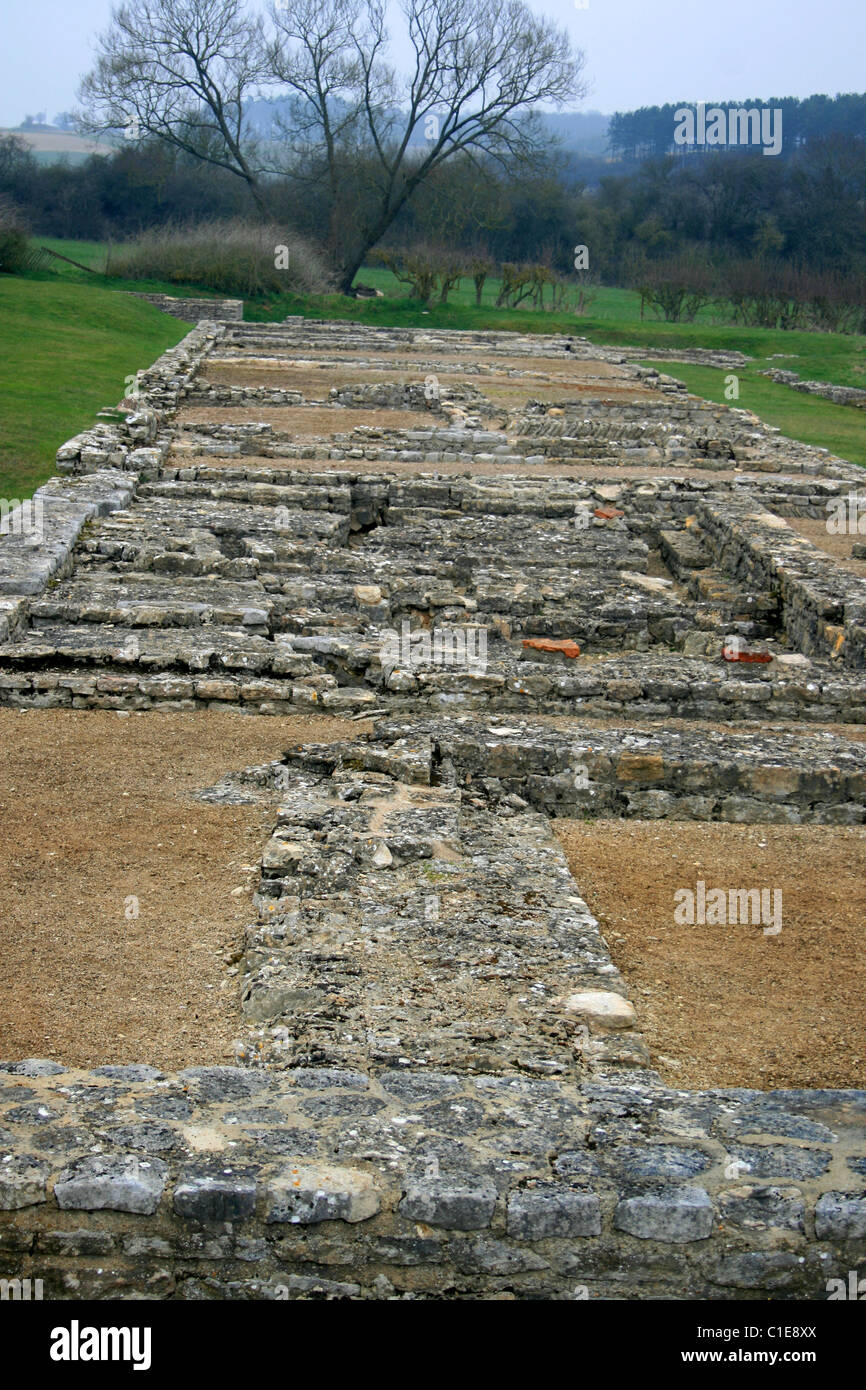 North Leigh Villa Romana rovine Foto Stock