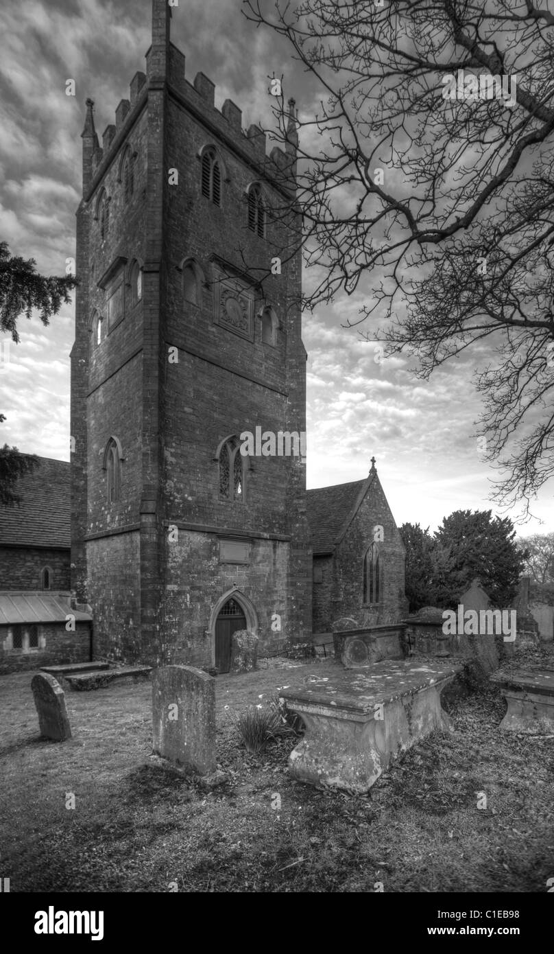 Santa Maria Vergine chiesa, St Briavels, Foresta di Dean, UK. Foto Stock