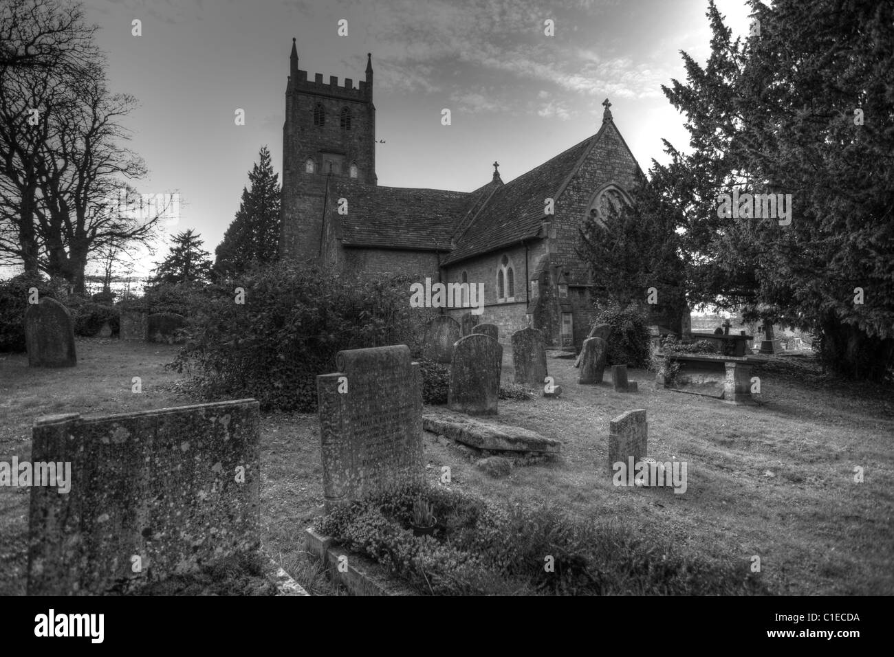 Santa Maria Vergine chiesa, St Briavels, Foresta di Dean, UK. Foto Stock
