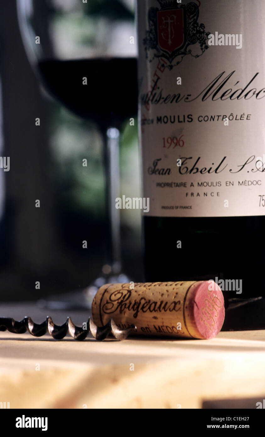 Francia, Gironde, Medoc vino rosso Foto Stock