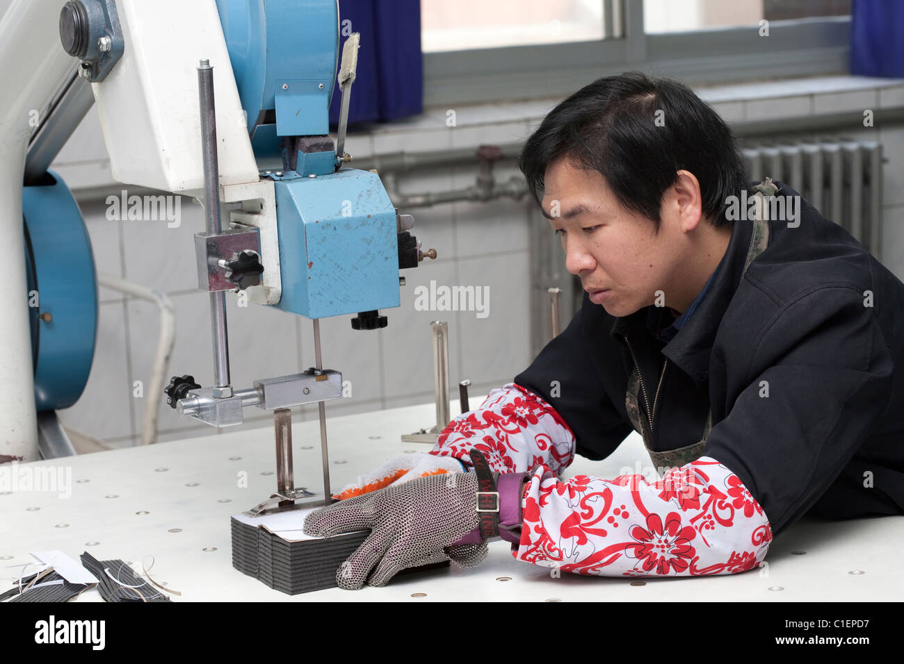 Cina indumento operaio di fabbrica produzione Foto Stock