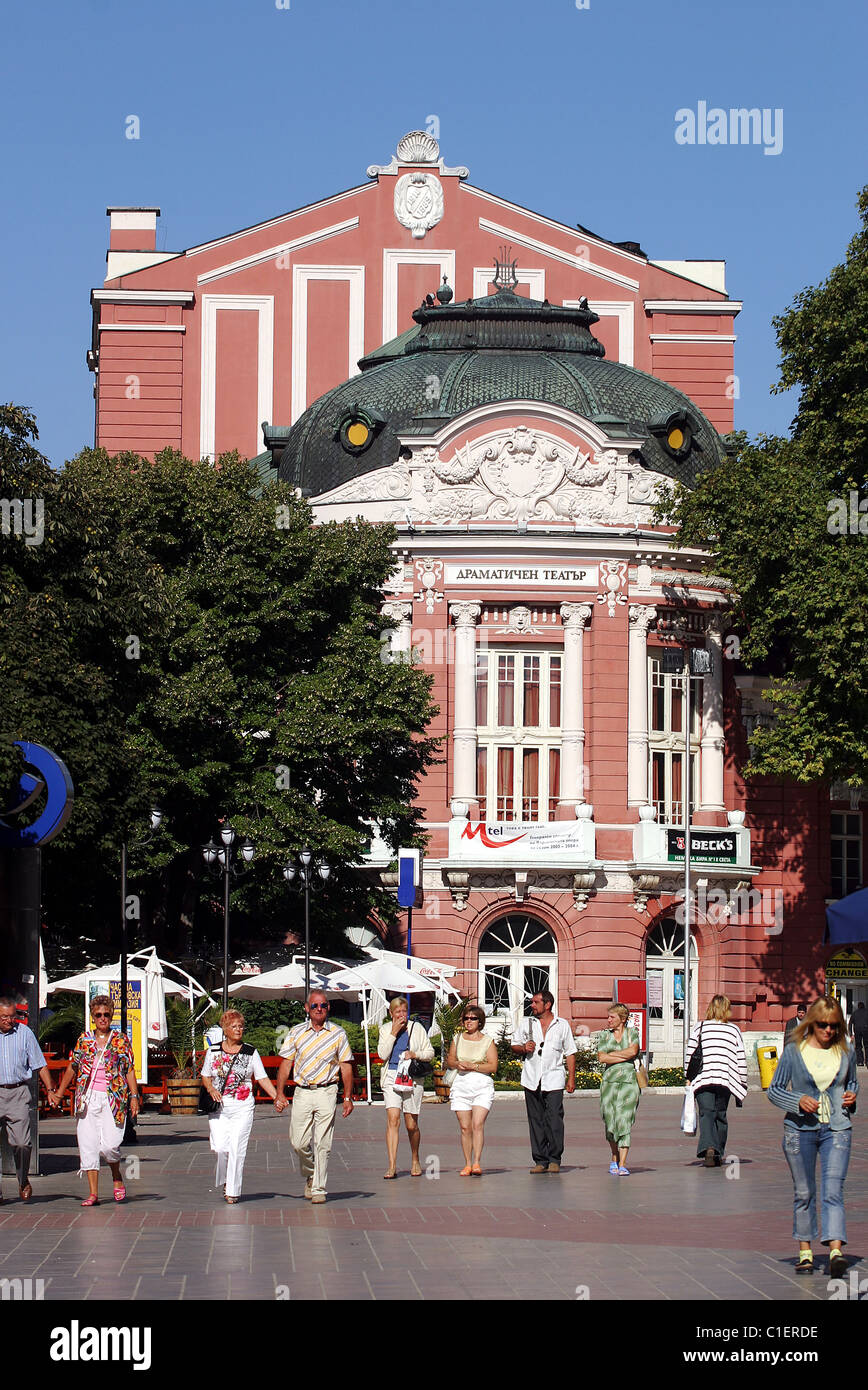 La Bulgaria, Varna e Varna Theatre, città a nero lato mare Foto Stock