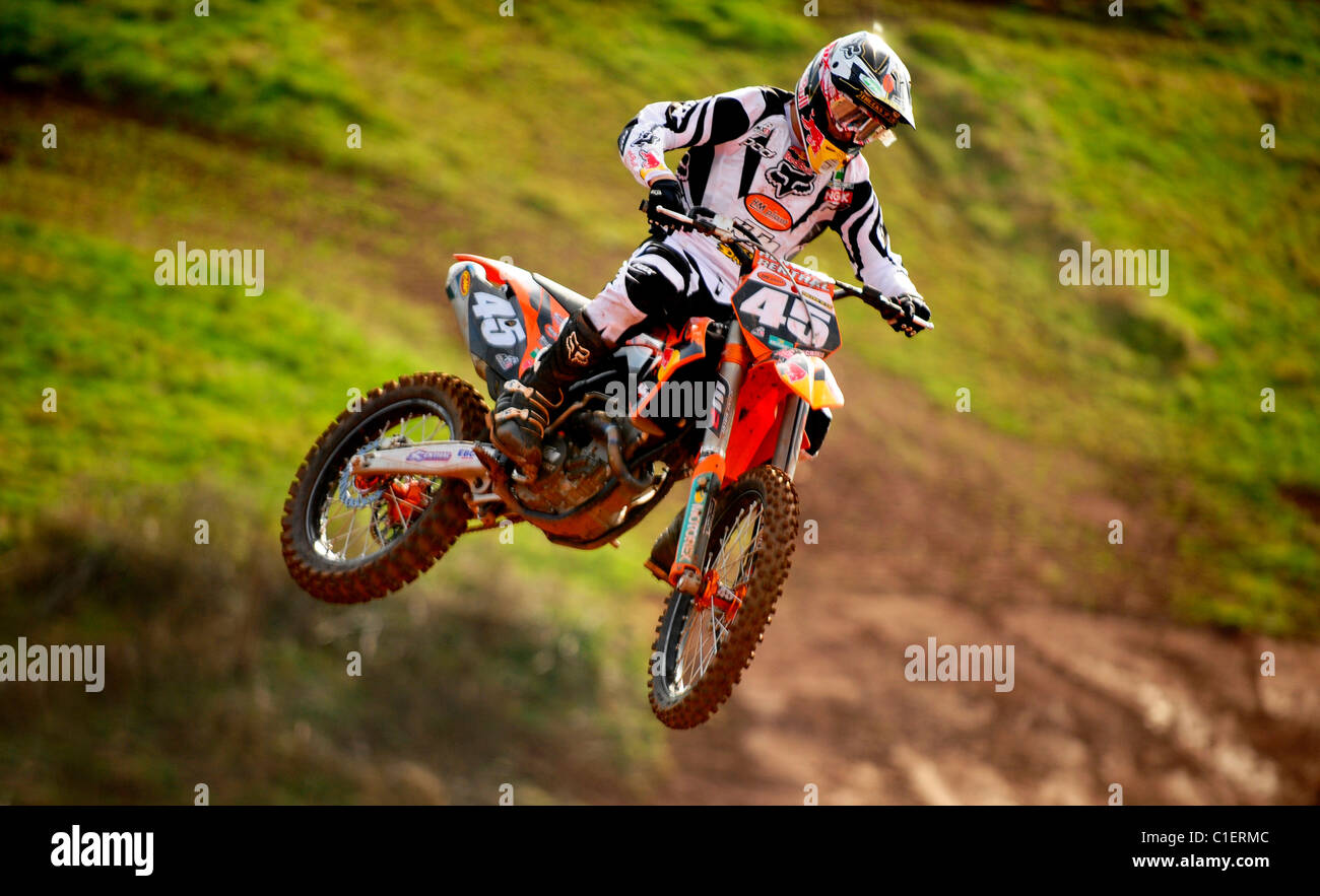 Jake Nicholls 45 - KTM UK Red Bull HM Plant - Maxxis British Motocross Foto Stock