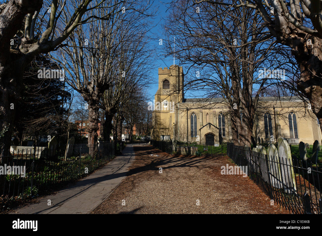 Chiesa di Santa Maria di Walthamstow est di Londra Foto Stock