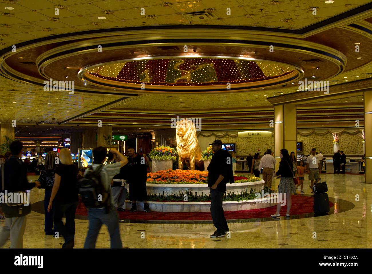 Mgm grand las vegas statua di Lion Foto Stock