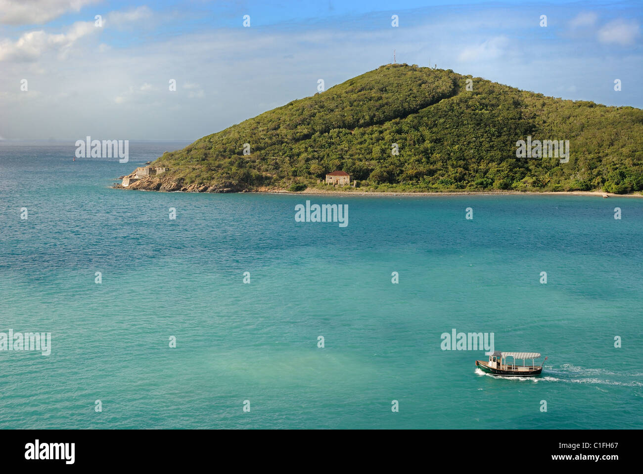 Vista di una piccola penisola di San Tommaso, Isole Vergini. Foto Stock