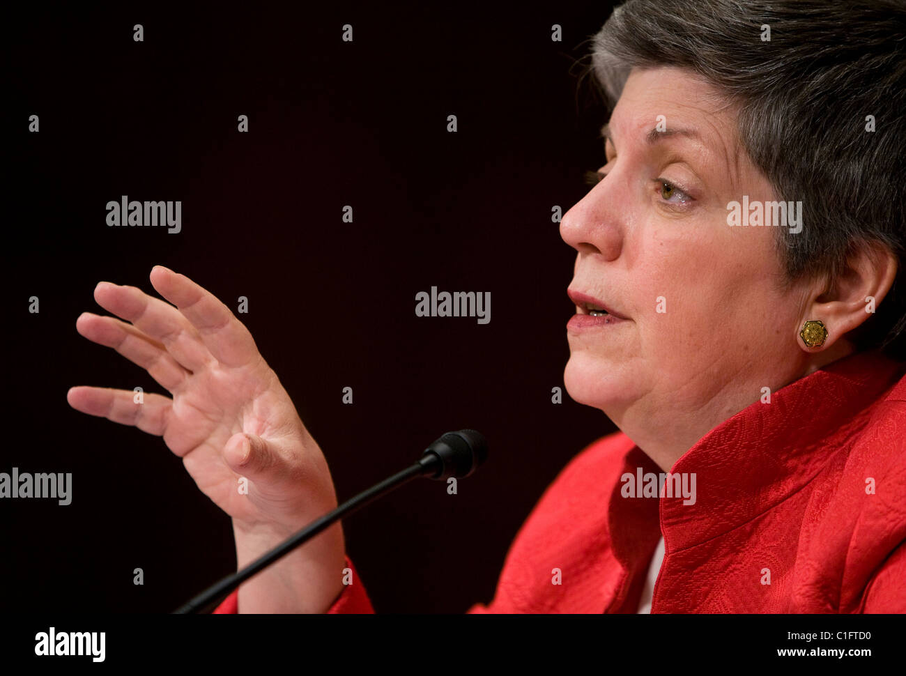 Homeland Security Segretario Janet Napolitano. Foto Stock