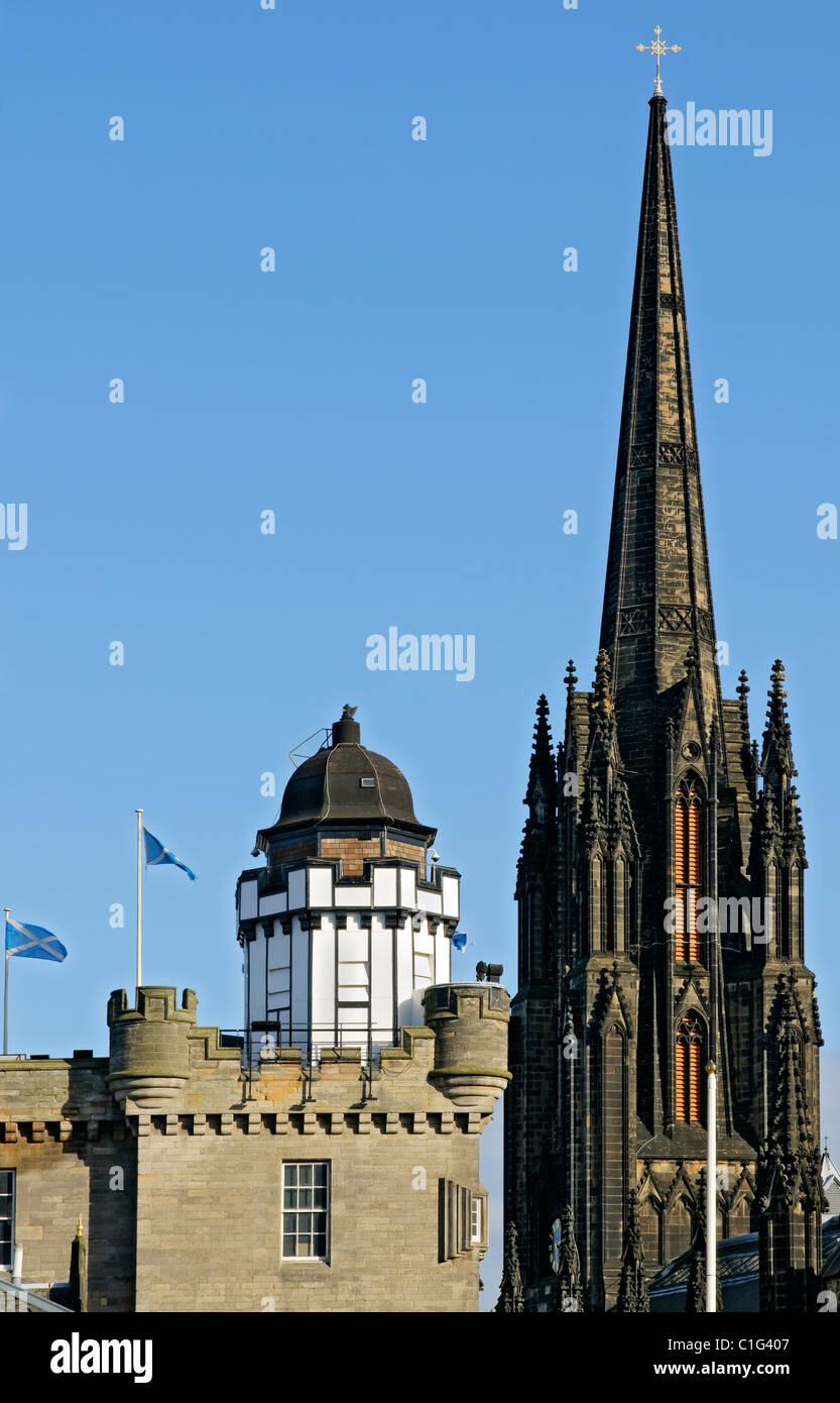 La camera oscura e la guglia della [TOLBOOTH KIRK], Edimburgo, Scozia. Foto Stock