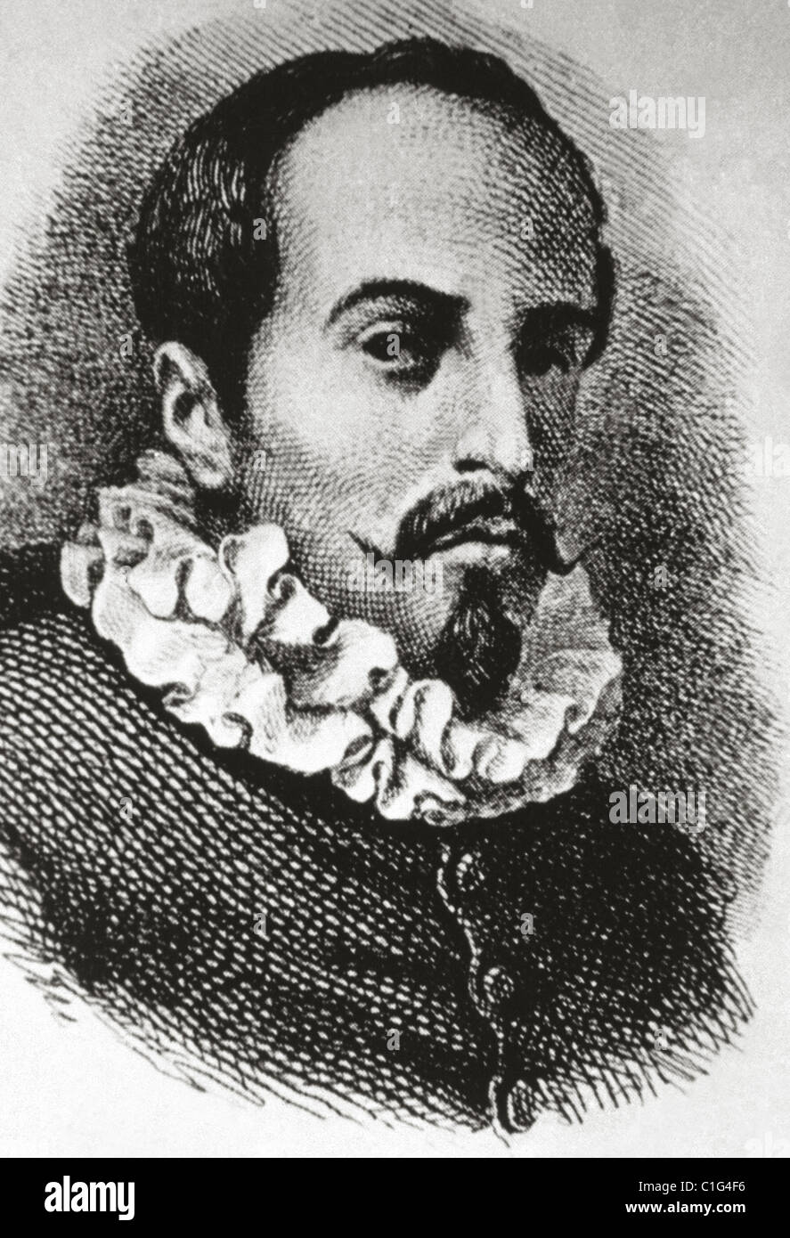 Juan Ruiz de Alarcón y Mendoza (1581-1639). Novohispanic drammaturgo della Golden Age. Nato in Nuova Spagna (Messico moderno). Foto Stock
