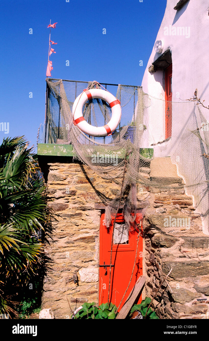 Francia, Morbihan, Belle Ile isola, un marinaio's house Foto Stock