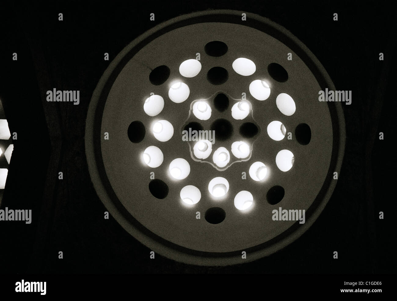 Lucernari all'Harem del Palazzo Topkapi ad Istanbul in Turchia. Foto Stock