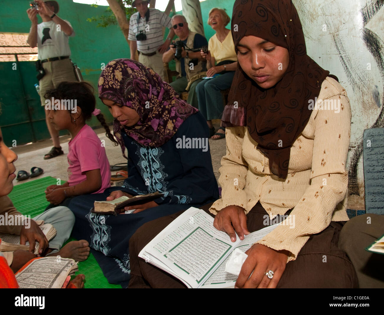 Shiek Hassan Aly scuola coranica a Luxor, Egitto Foto Stock