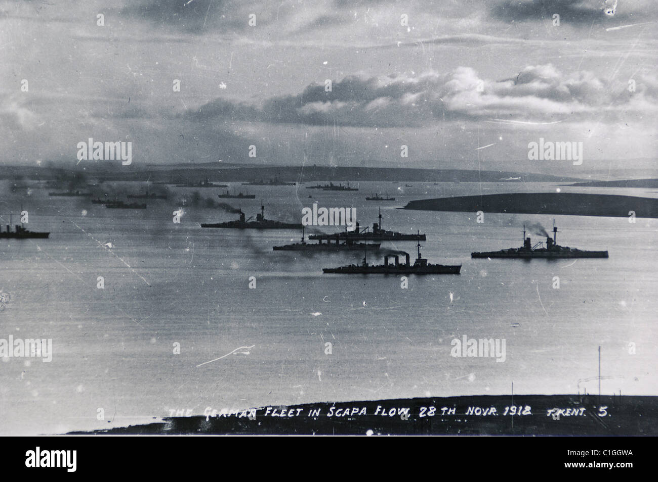 Regno Unito, Scozia, isole Orcadi, nave di affondò della flotta tedesca nel flusso di Scapa Foto Stock