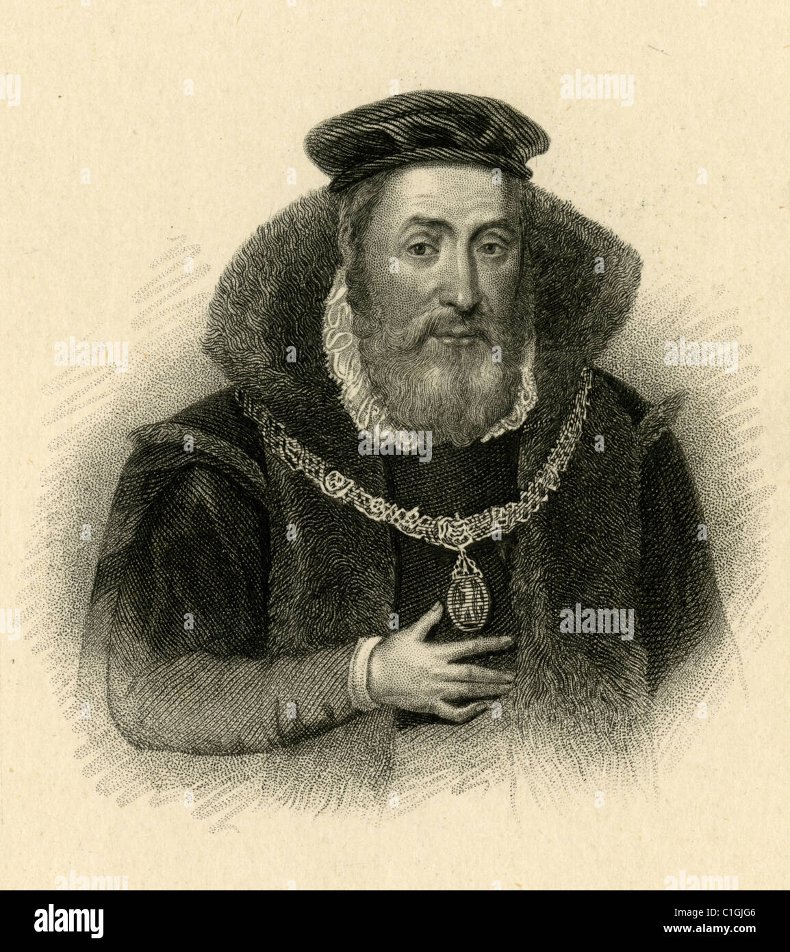 James Hamilton, duca di Châtellerault e 2° Conte di Arran (c. 1516 - 22 gennaio 1575) era un nobile scozzese. Foto Stock