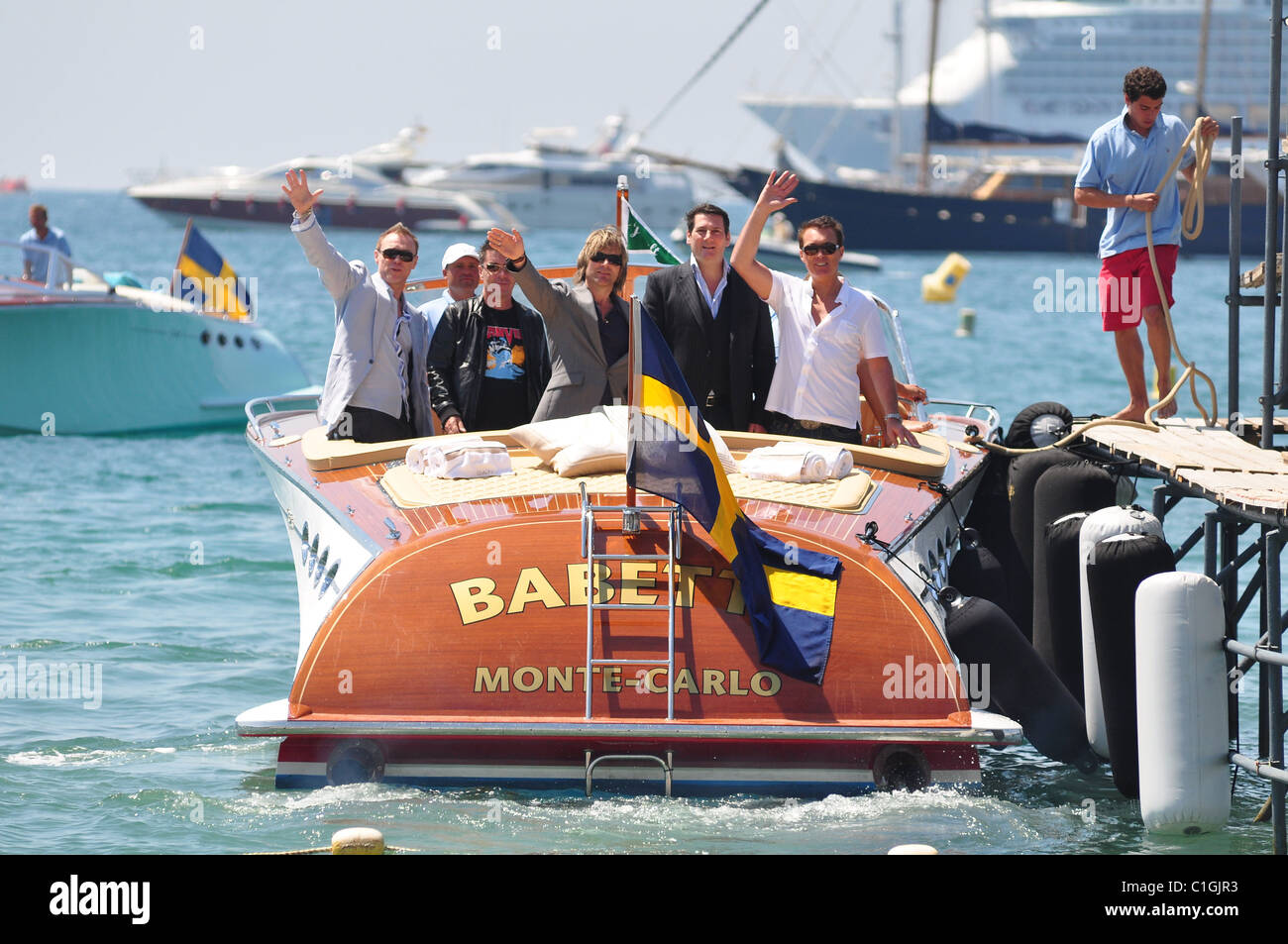 Tony Hadley, John Keeble, Gary Kemp, Steve Norman e Martin Kemp 2009 Festival Internazionale del Cinema di Cannes - Giorno 7 Spandau Foto Stock
