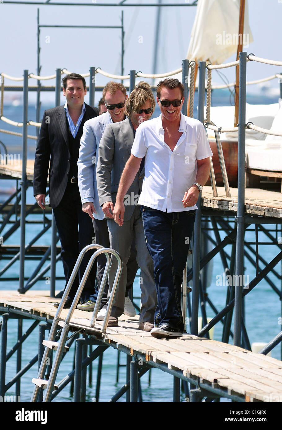 Tony Hadley, John Keeble, Gary Kemp, Steve Norman e Martin Kemp 2009 Festival Internazionale del Cinema di Cannes - Giorno 7 Spandau Foto Stock