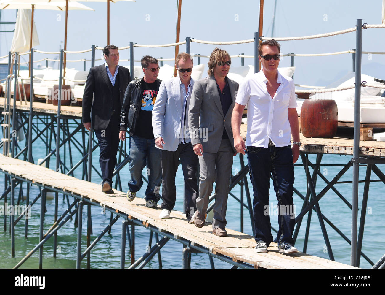 Tony Hadley, John Keeble, Gary Kemp, Steve Norman e Martin Kemp 2009 Festival Internazionale del Cinema di Cannes - Giorno 7 Spandau Foto Stock