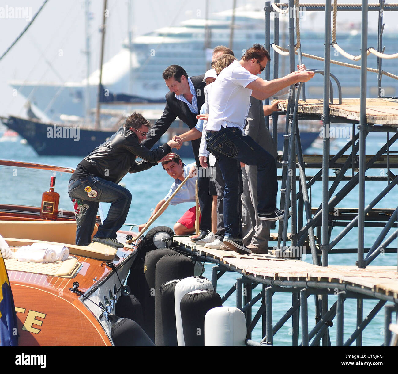 Tony Hadley, John Keeble, Gary Kemp, Steve Norman e Martin Kemp 2009 Festival Internazionale del Cinema di Cannes - Giorno 7 Spandau Foto Stock