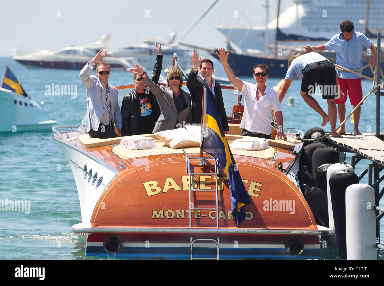 Tony Hadley, John Keeble, Gary Kemp, Steve Norman e Martin Kemp 2009 Festival Internazionale del Cinema di Cannes - Giorno 7 Spandau Foto Stock