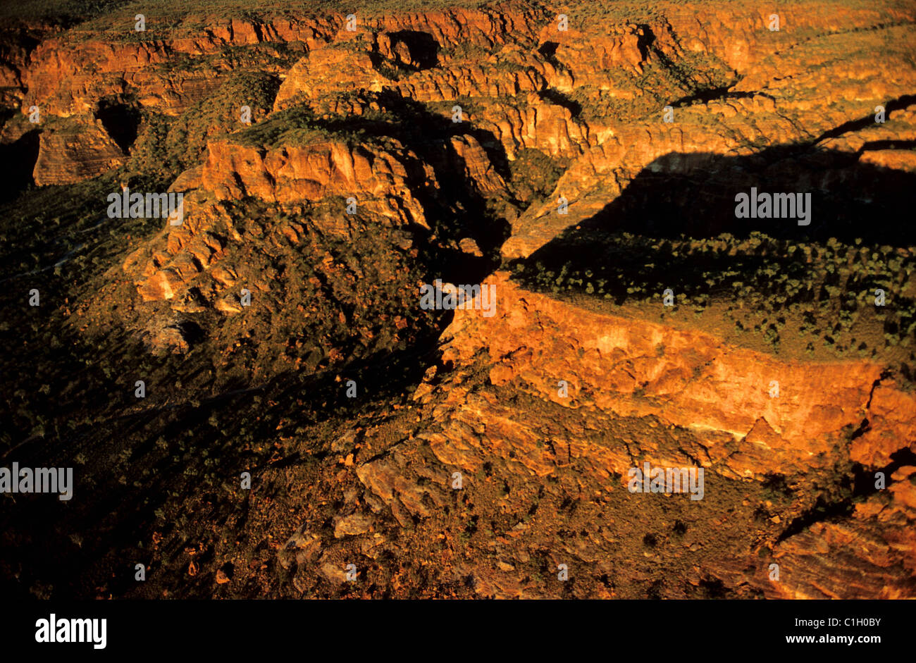 Australia, Australia occidentale, Kimberley's, il parco nazionale di Bungle Bungle o di Purmululu (vista aerea) Foto Stock