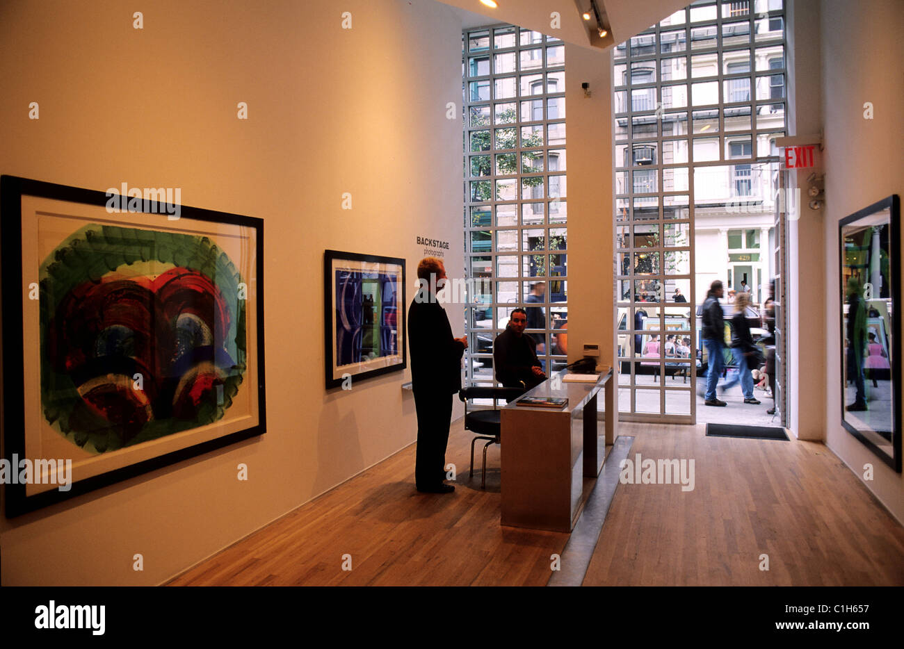 Stati Uniti, New York City, Manhattan Soho, West Broadway, Serge Sorroko Gallery Foto Stock