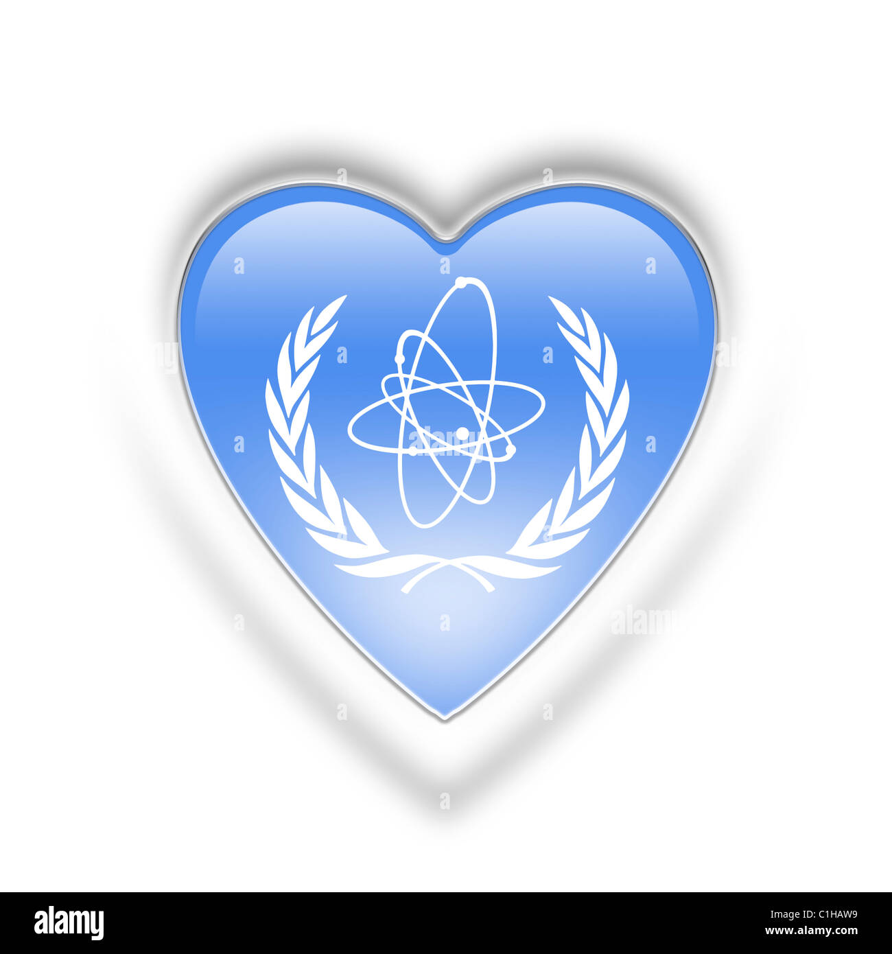 Bandiera di AIEA Foto Stock