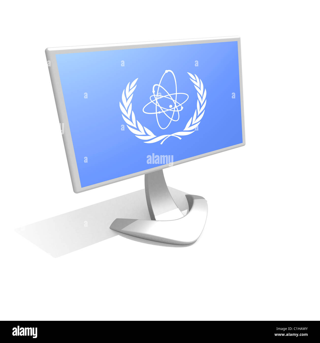 Bandiera dell'AIEA Foto Stock